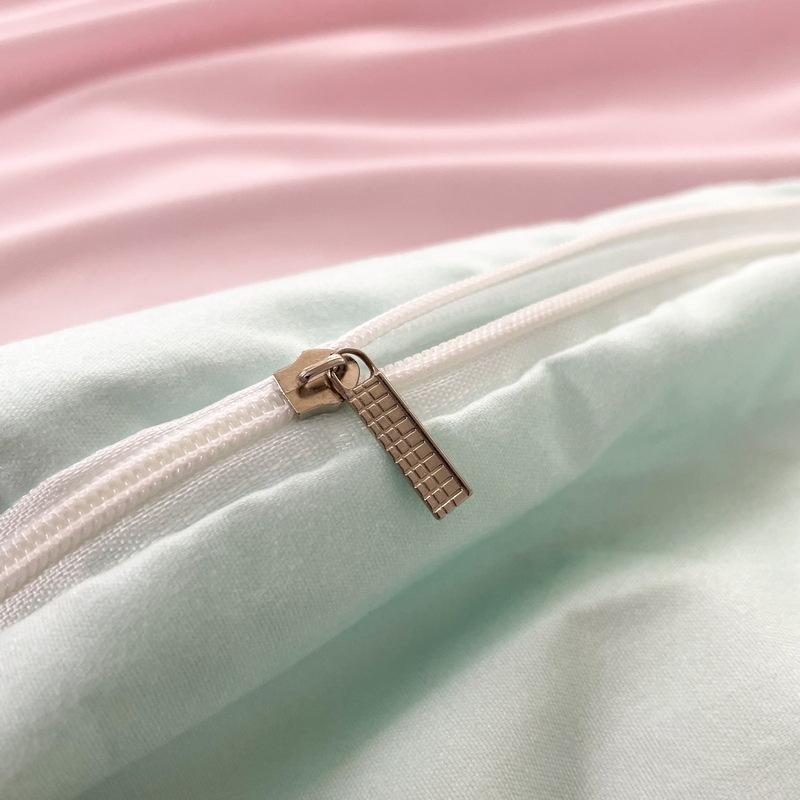 Latest Style Bedding Set Four-piece Gradient Color Bedding Sheet Pillowcase Duvet Cover Set Full Queen King Size