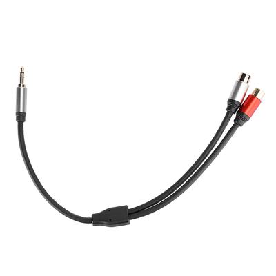 O Kabel 1 Aufteilung in 2 3,5mm Stecker auf 2x Cinch Buchse Stereo Kabel Subwoofer Anschlusskabel 0,3m 11,8in