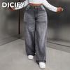 Calças e Capris Casuais Femininos DICFY com Estampa Lisa