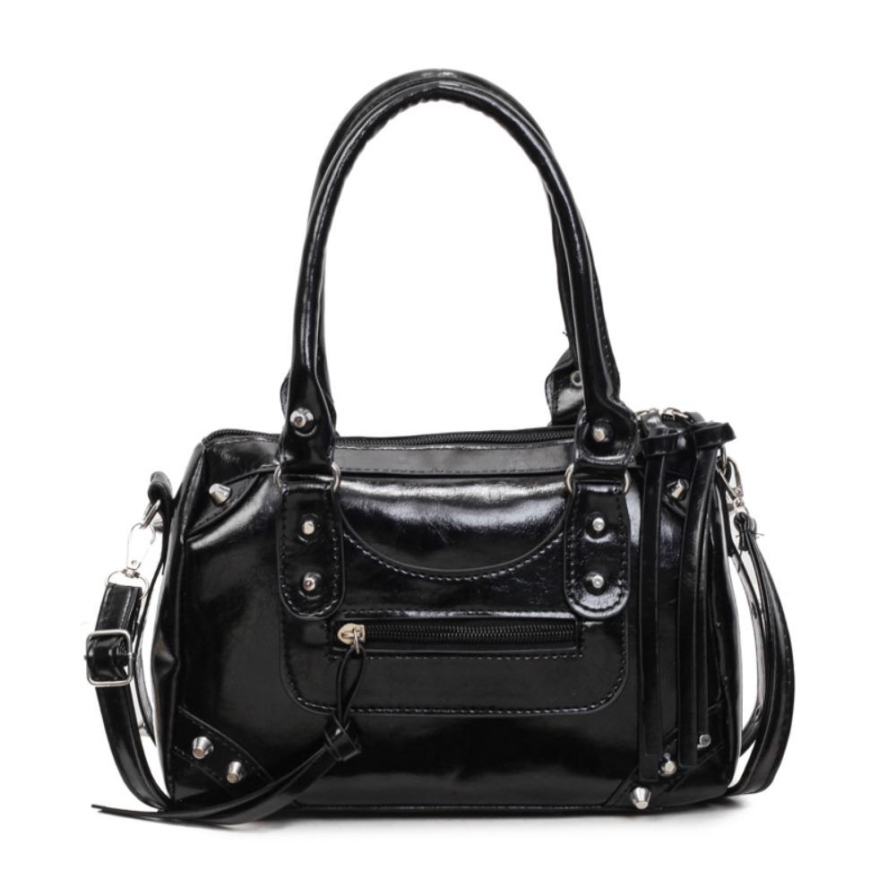 Punk Retro Underarm Bag Vintage Pillow Handbag Fashion Boston Bag  Travel