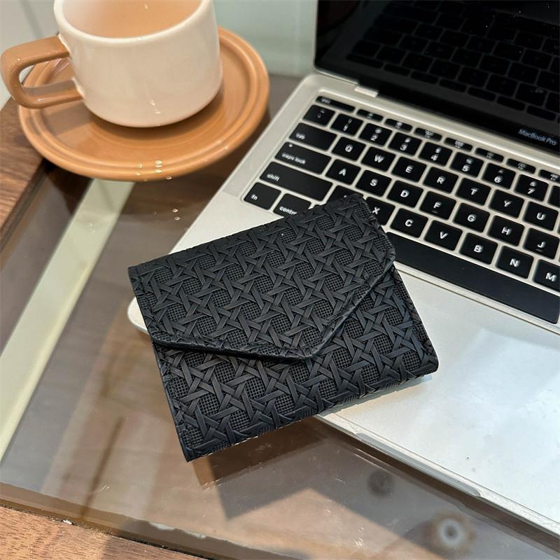 Стильный Ретро Минималистичный Кошелек Сумочка Визитница Большая Вместимость Сумка для Женщин чёрный