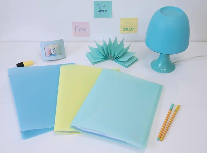 Protège-document - exacompta - chromaline pastel - polypropylène recyclé - 40 pochettes - mauve