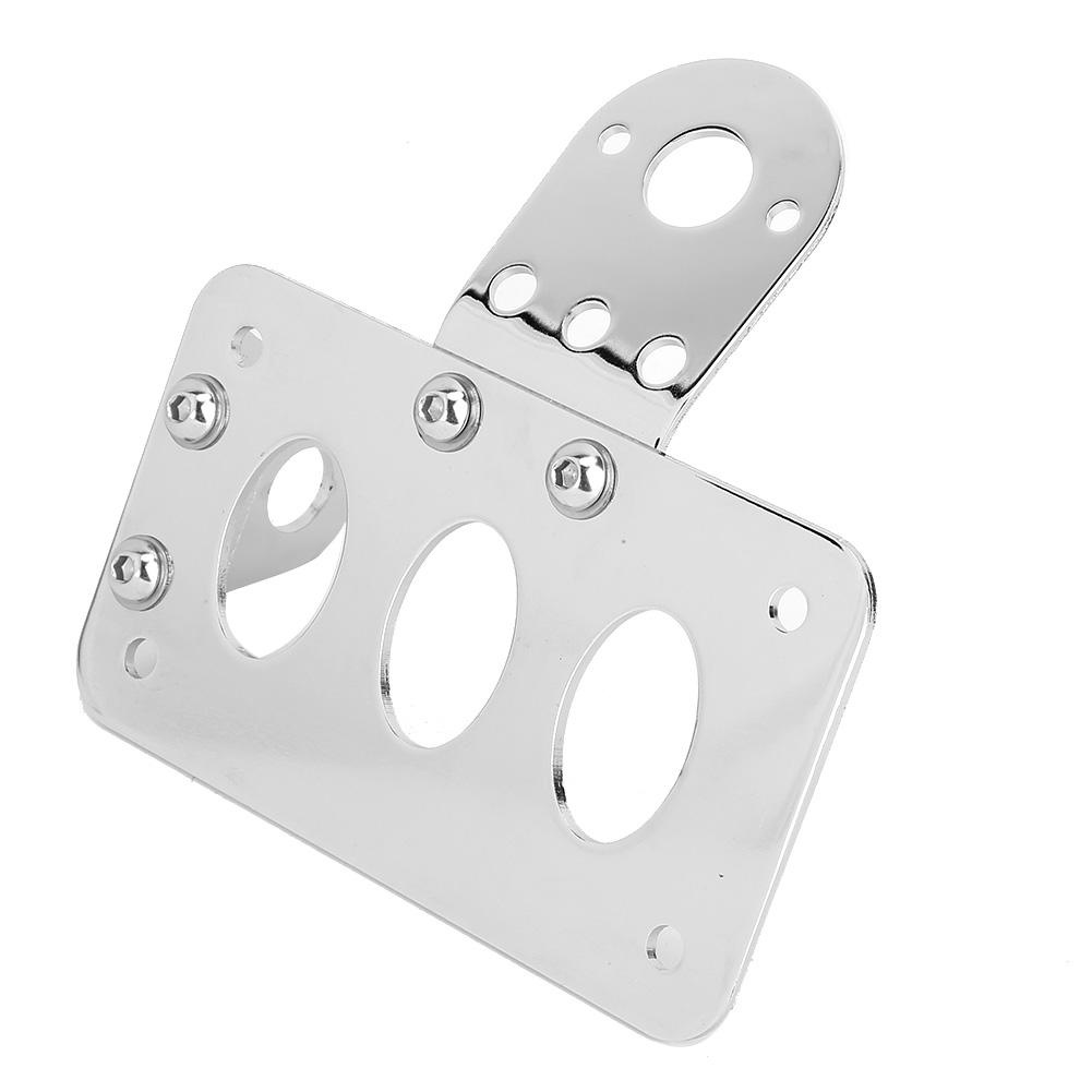 Motorcycle Side Number License Plate Bracket Rear Lamp Tail Light Holder for Cruise PrinceA