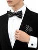 55 Styles Men Bow Tie Sets 3 Pcs Luxury Classic Stripe Pocket Square Cufflinks Paisley Floral Polka Dot Wedding Business