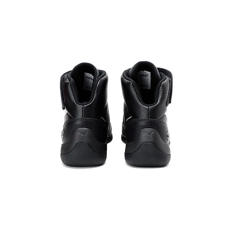 Puma Bmw M Serie Kart Cat Iii Mittelhohe Synthetikleder Trainingsschuhe Herren Sneaker Schwarz Weiß 306196-01