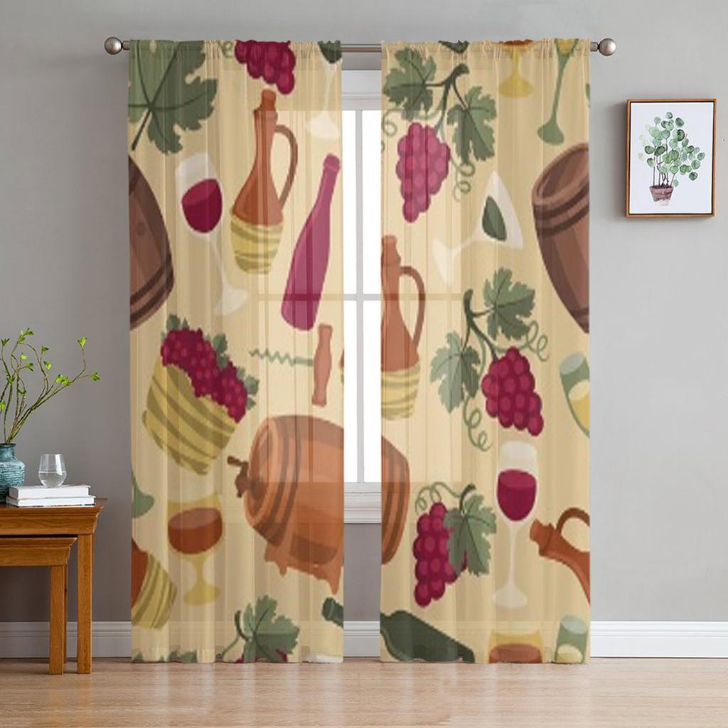 Afrikanische Frau im ethnischen Stil, transparente Tüllvorhänge für Wohnzimmer, Schlafzimmer, Küchendekoration, Voile-Organza-Vorhänge