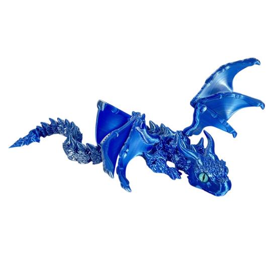 DYS 3D Printed Articulated Dragon Figurine with Adjustable Wings and Unique Eyes, Movable Joints Sculpture for Home Decor Fantasy Gift Lovers