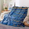 1pc Letter To Granddaughter Pattern Soft & Warm Polyester Knit Blanket, Digital Printed, All-Season Throw for Napping, Traveling, Sofa Yy250906024