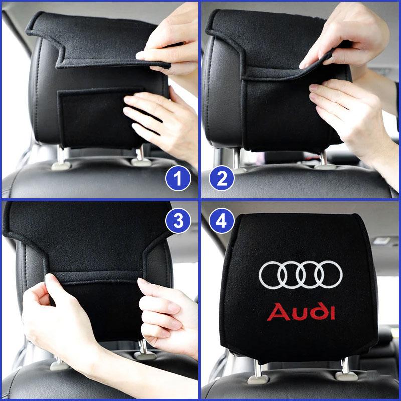 Car Seat Back Headrest Pillow Storage Bag Dustproof Cover For For Audi A4L A6L A3 A4 TT Q3 Q5 Q7 A5 A7 S3 S4 S5 S6 S8 RS3 RS4 RS5 RS6