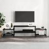 VidaXL Meuble TV noir 197x35x52 cm bois d'ingénierie 826325
