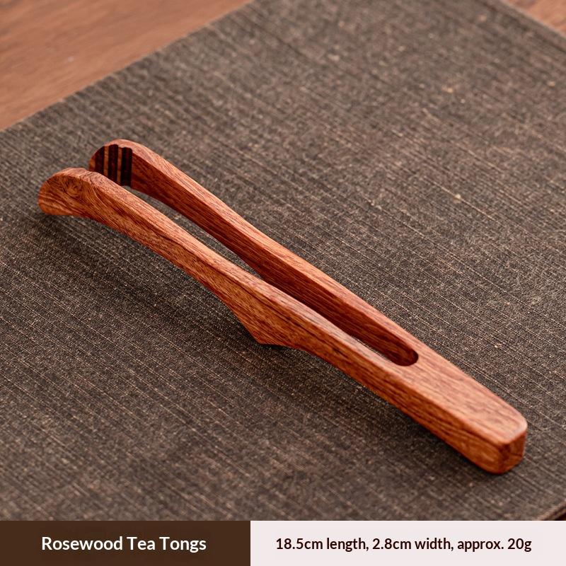 Solid Wood Tea Tongs Kung Fu Tea Set Accessories Wooden Tweezers Ebony Wood Tea Ceremony Accessories