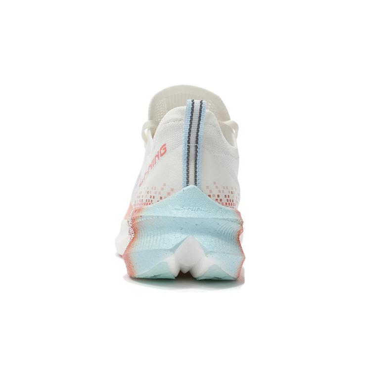 Li Ning Feidian Challenger Racing Abrasion Resistant Breathable Low Top Running Shoes Women's Ecru ARMR012-3