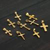 Non Tarnish 14k 18k Gold Plated 316L Stainless Steel Pendant Christian Cross Charms for Necklace Bracelet Jewelry Making