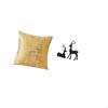 Elegant Black Deer Throw Pillow Cover Home Decoration Resin Reindeer Figurine Cushion for