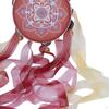 Chinese Decorative Tambourine Hand Drum 7.28inch Vintage with Ribbon Lightweight Musical Instrument
