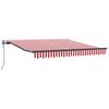 Retractable Awning Red and White 350 X 250 Cm