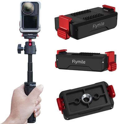Magnetischer Adapter für DJI Action 5 Pro 4 3 Schnellwechsel-Basis-Halterungsadapter Aluminium-Adapterhalterung mit 1/4-Zoll-Schraubloch-Adapter
