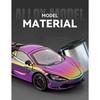 1/24 McLaren 720S Electroplate Version Alloy Track Racing Car Model Diecast Metal Sports Car Vehicle Model Sound and Light Kids Toy Gift