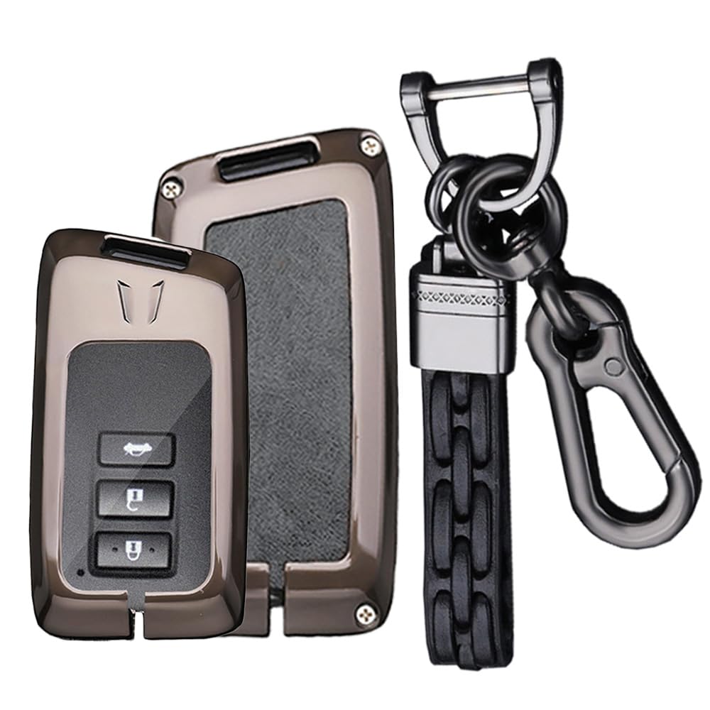 KUNIO Lexus Dedicated Relay Attack Prevention Key Case Smart Key Holder Leather Alloy Silicone