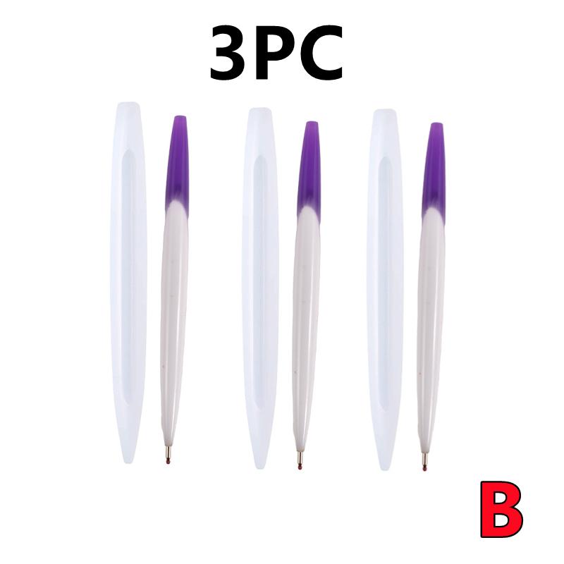 New 3/1PC Transparent Pen Silicone Mould Set DIY Ballpoint Pen Mold Epoxy Resin Molds for Jewelry Casting Pen Holder Making