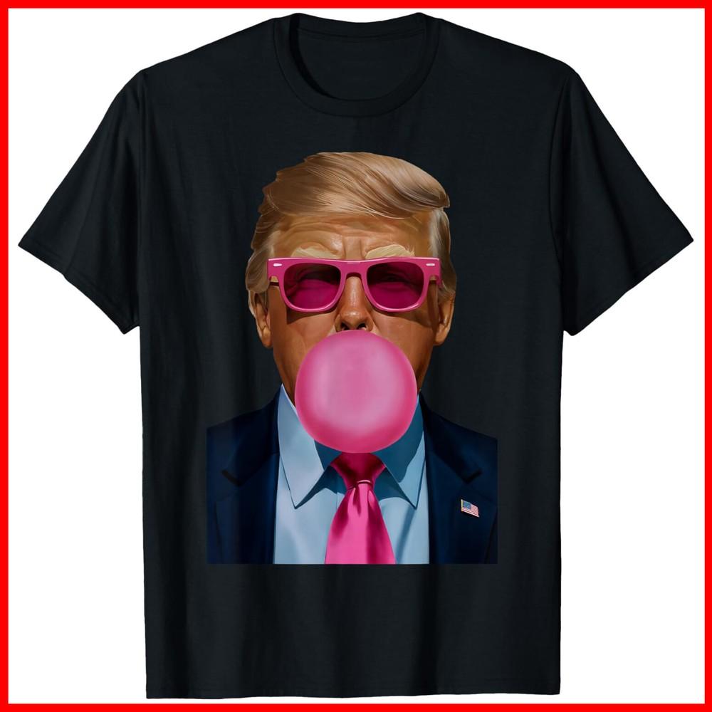 Трамп Жвачка Черная Хлопковая Футболка Унисекс Футболка XXL
