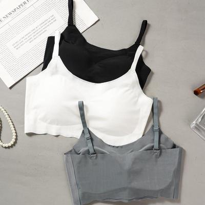 Seamless Wireless Push-Up Vest Bra with Padded Support