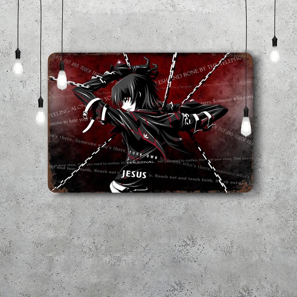 Code Geass Anime Vintage Metal Tin Signs Posters Decor Retro Metal Plaque Wall Art Decor for Garage Bar