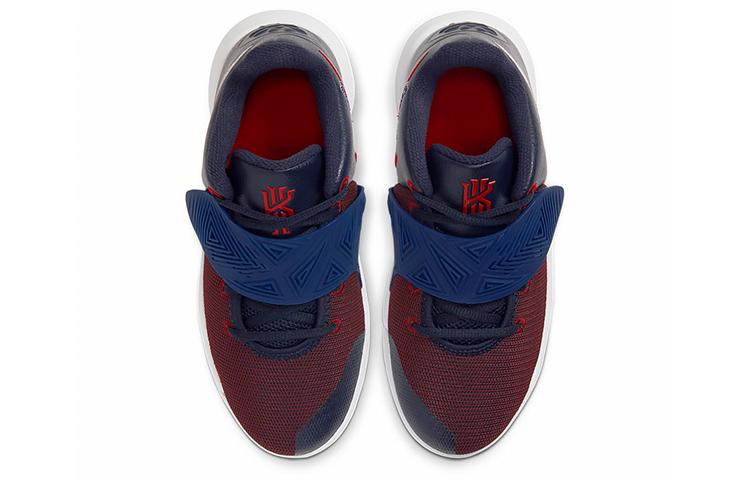Nike Flytrap 3 Kyrie Slip Resistant Cushioning Abrasion Resistant Mid Top Children's Basketball Shoes Red Blue White BQ5620-400