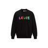 Levis FW22 Embroidered Logo Crew Neck Pullover Sweatshirt Unisex Sweatshirt Black A5441-0001