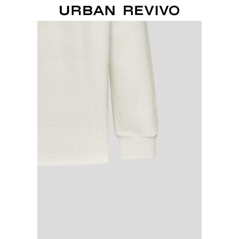 UR2026 Men's Casual Textured Crew Neck Long Sleeve T-Shirt