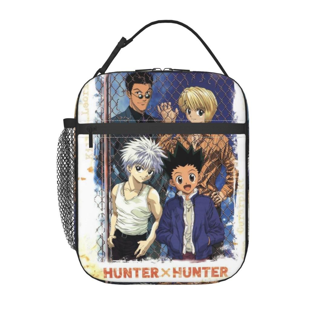 Custom HXH Anime Insulated Lunch Bags for Work School Food Portable Cooler Thermal Bento Box Women Men