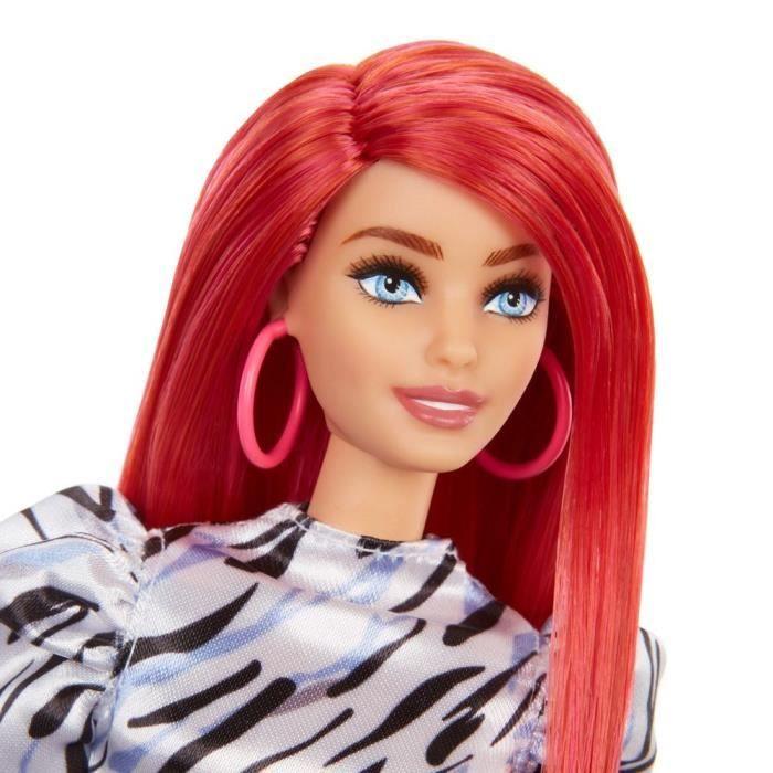Barbie - Poupée Fashionista #168 robe zébrée - Poupée Mannequin - Dès 3 ans