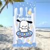 Sanrio Family Beach Towel 2D Single Print Cute Home Decor Outdoor Accessory Soft Functional Cartoon-Themed Attractive Durable