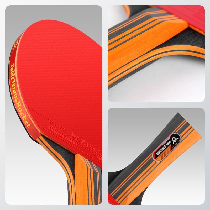 Professional Table Tennis Racket Set With 2 Bats 3 Balls Net Frame - 7-Ply Wooden Blade Double Pimple-in Rubber