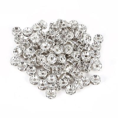 100 piezas/set Aleación Strass Cuentas Espaciadoras Sueltas para Fabricación de Joyería