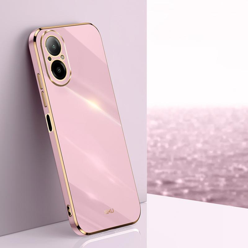 

KEYSION Luxury Plating Case for Realme C67 4G C65 Soft TPU Silicone Square Shockproof Phone Back Cover for Realme C65 C67 4G for Realme C65 фіолетовий
