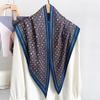 Retro Old Money Style High-end Big Triangle Scarf Shawl Silk Scarf Summer Thin Scarf Head Scarf Belt Fart Curtain
