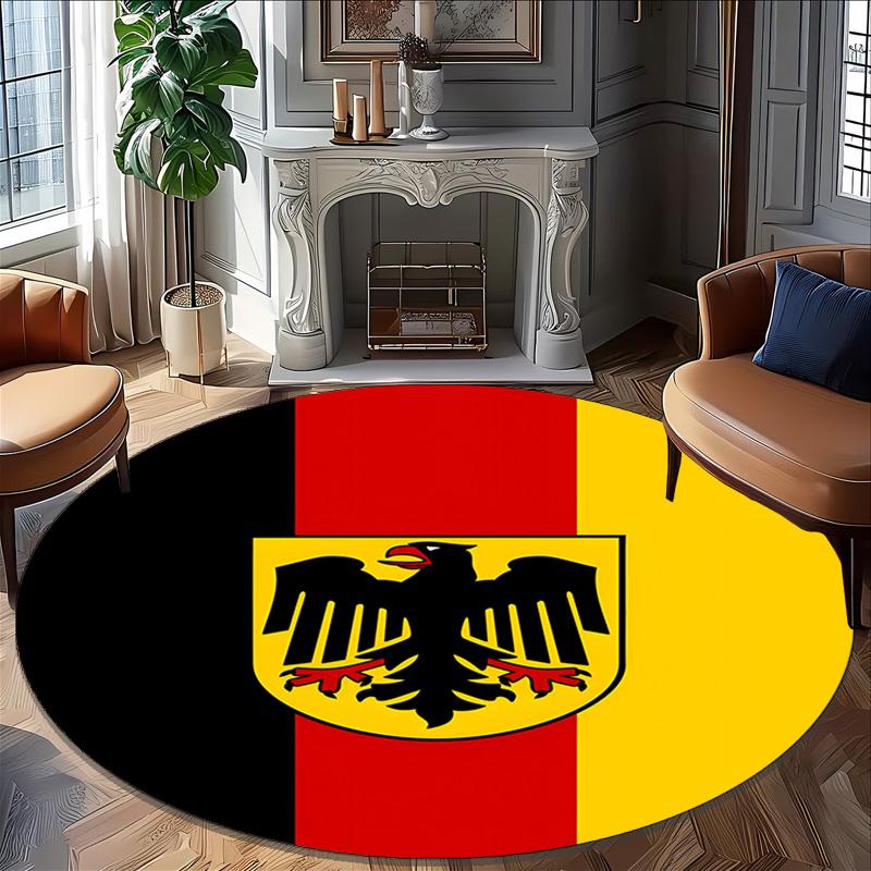 1pc Football Team (69) Print Round Carpet Chair Round Carpet Suitable for Bedroom Living Room Home Decorative Carpet