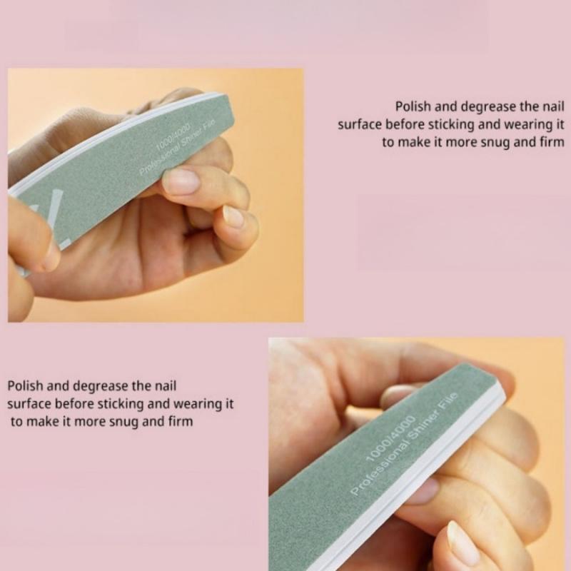 1pcDouble-Sided Sponge Manicure Rub100/180Nail File Manicure Polish Strips Nail Wear Nail Edge Sanding Bar