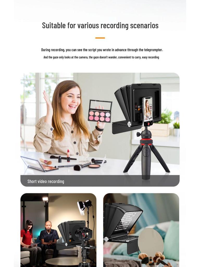 Second Generation TC7 Mobile Phone & Tablet Teleprompter - Portable, Large Screen-Compatible