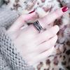 XIYANIKE Silver Color Vintage Multilayer Winding Adjustable Cuff Finger Rings For Women Girl Fashion New Jewelry Party Gift