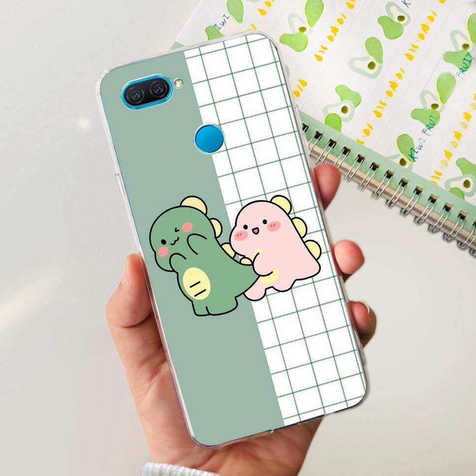 Case For Oppo A12 6.22" Cute Cartoon Dinosaur TPU Soft Silicone Clear Cover For Oppo A12 A 12 CPH2083 Phone Case Funda Bumper