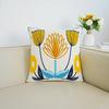 1pc Spring Embroidered  Floral Cushion Cover, Soft Fabric, 45*45CM, Suitable For Living Room, Bedroom, Sofa, Home Decor
