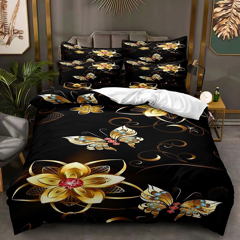 Fashion Technology Printing, 3D Digital Printing, Bedding, Duvet Covers, Pillowcases, Three-piece Sets