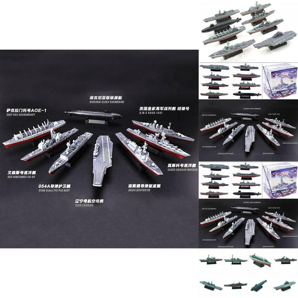 Engaging 4d Assembled Battleship Warship Model Craft For Young Military Enthusiasts