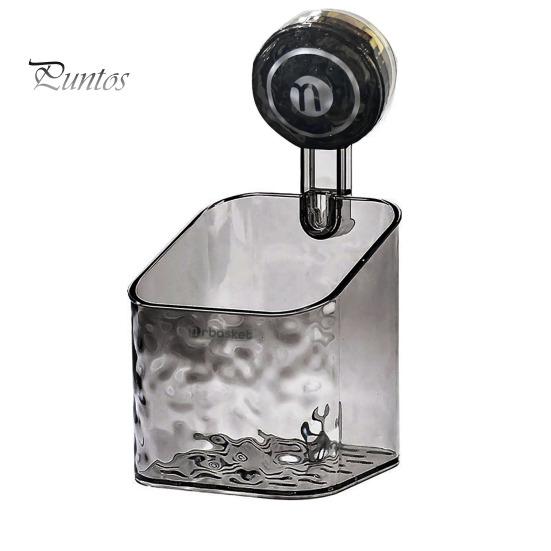 

Стеллаж для хранения в ванной комнате, настенный, без перфорации, липкий, отличная липкость, противоскользящий, прозрачный, выдерживает большую нагрузку, дренажная подставка для хранения большой емкости S серый