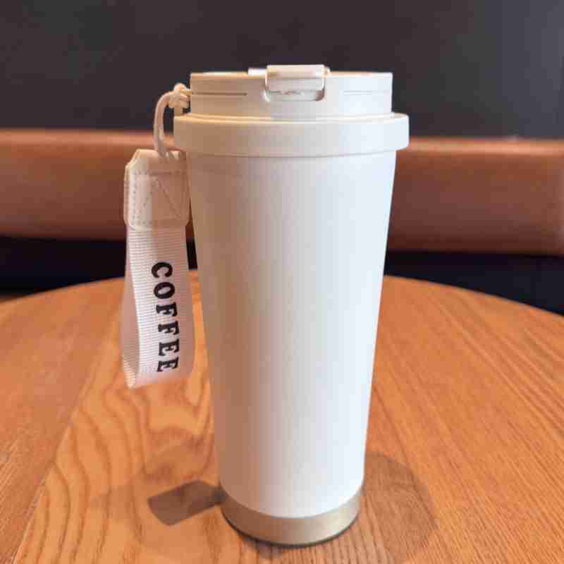 

530 мл Термос из нержавеющей стали Кружка для кофе Двустенная вакуумная изоляция Кружка Посуда для напитков для Кофе Бутылка для воды Подарки на День матери День отца 530ml белый