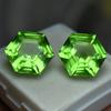 Pair Of 18.25 Ct NATURAL Green Peridot CERTIFIED Fancy Cut Loose Gemstone AAA