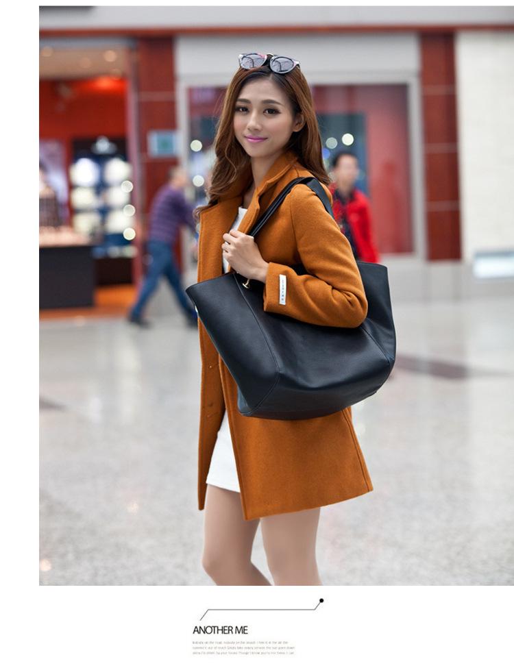 Borsa a Tote Trendy da Donna 2020 a Grande Capacità con Fibbia Magnetica per Mamma e Bambino