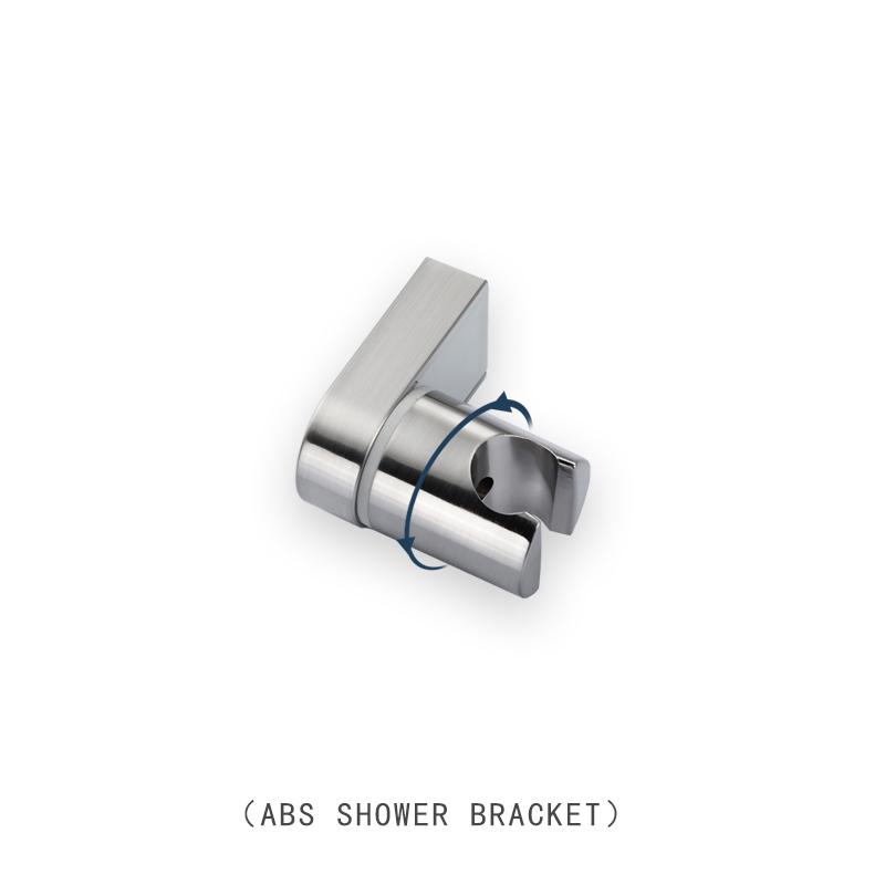 Brushed Stainless Steel Hand Shower Bathroom Hand Held Shower Set with Holder and Hose Wall Mounted Hand Hold Shower Head